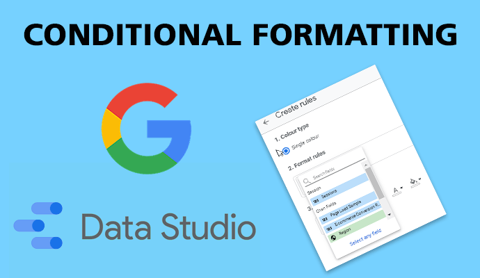 conditional formatting in google data studio
